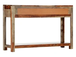 Mesa consola con 3 cajones madera maciza sheesham 120x30x75cm