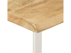 Mesa consola con borde natural madera mango maciza 105x33x76 cm