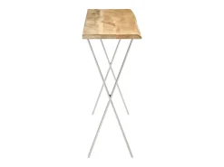 Mesa consola con borde natural madera mango maciza 105x33x76 cm