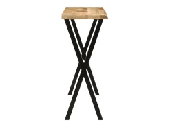 Mesa consola con borde natural madera maciza mango 105x33x76 cm ES997976