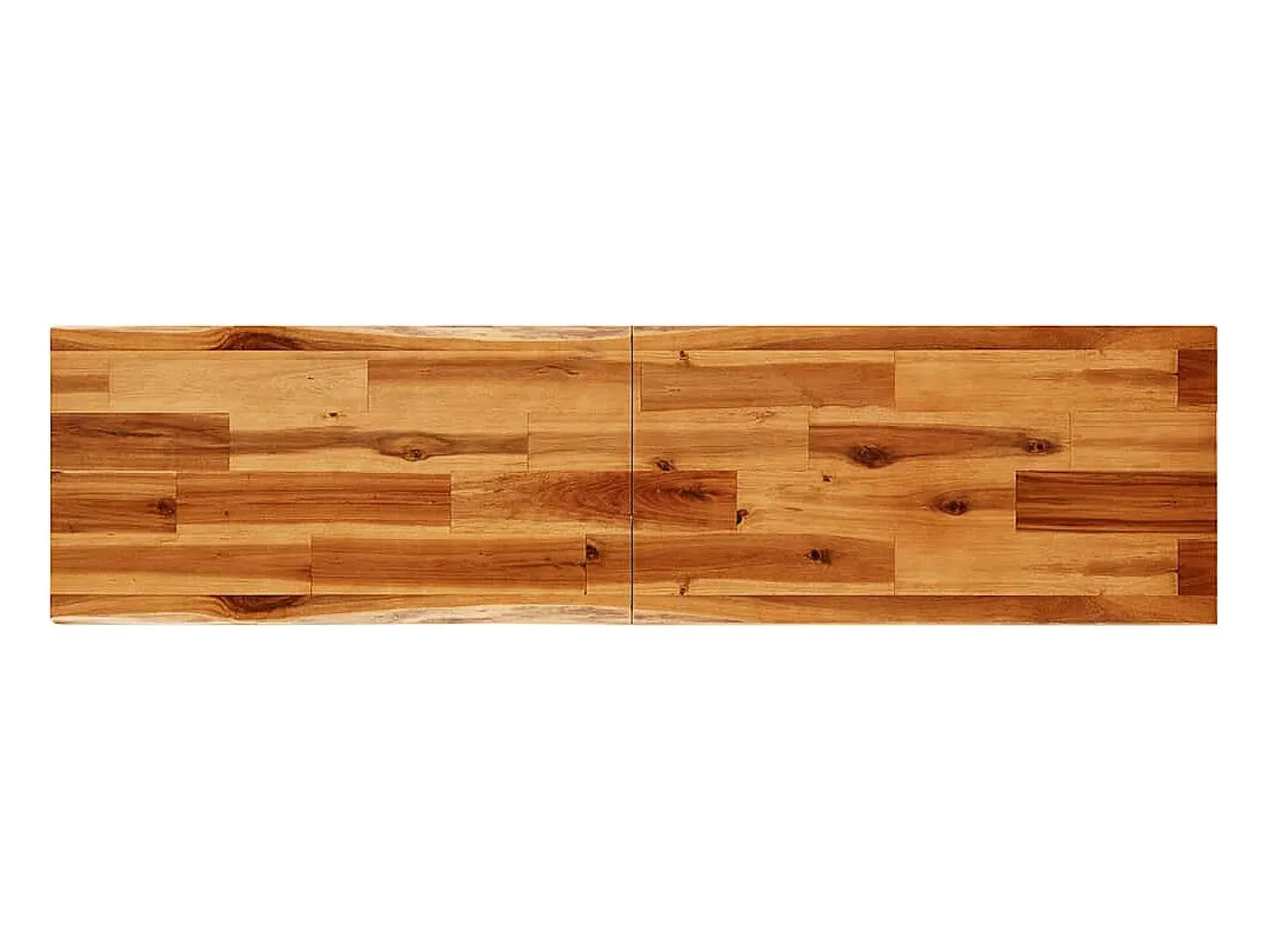 Mesa consola con borde vivo madera maciza acacia 140x40x80 cm