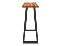 Mesa consola con borde vivo madera maciza acacia 110x35x80 cm