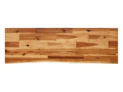 Mesa consola con borde vivo madera maciza acacia 110x35x80 cm