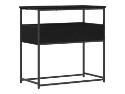 Mesa Consola con cajón con estante Roble negro 75 x 40 x 75 cm