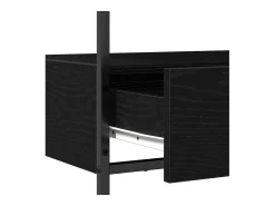 Mesa Consola con cajón con estante Roble negro 75 x 40 x 75 cm