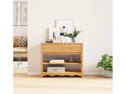 Mesa Consola con cajón Drammen Roble 89.5 x 37 x 73 cm