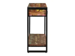 Mesa Consola con cajón Multicolor madera maciza reciclada