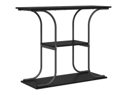 Mesa Consola con estante Roble negro 101 x 35 x 80.5 cm