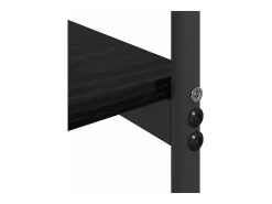 Mesa Consola con estante Roble negro 101 x 35 x 80.5 cm