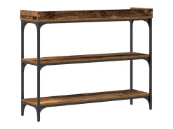 Mesa Consola con estante Madera vieja 100 x 30 x 80 cm