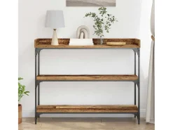 Mesa Consola con estante Madera vieja 100 x 30 x 80 cm
