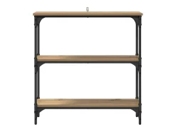 Mesa Consola con estante Roble artisan 75 x 22.5 x 75 cm