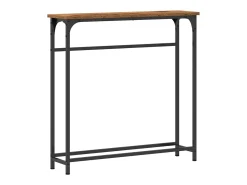 Mesa Consola con estante Madera Vieja 75 x 19.5 x 75 cm