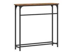 Mesa Consola con estante Madera Vieja 75 x 19.5 x 75 cm