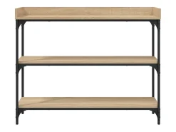 Mesa consola con estantes roble Sonoma 100x30x80 cm