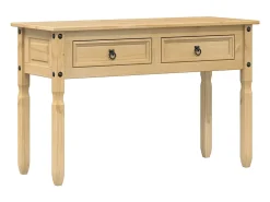 Mesa consola Corona madera maciza de pino 115x46x73 cm