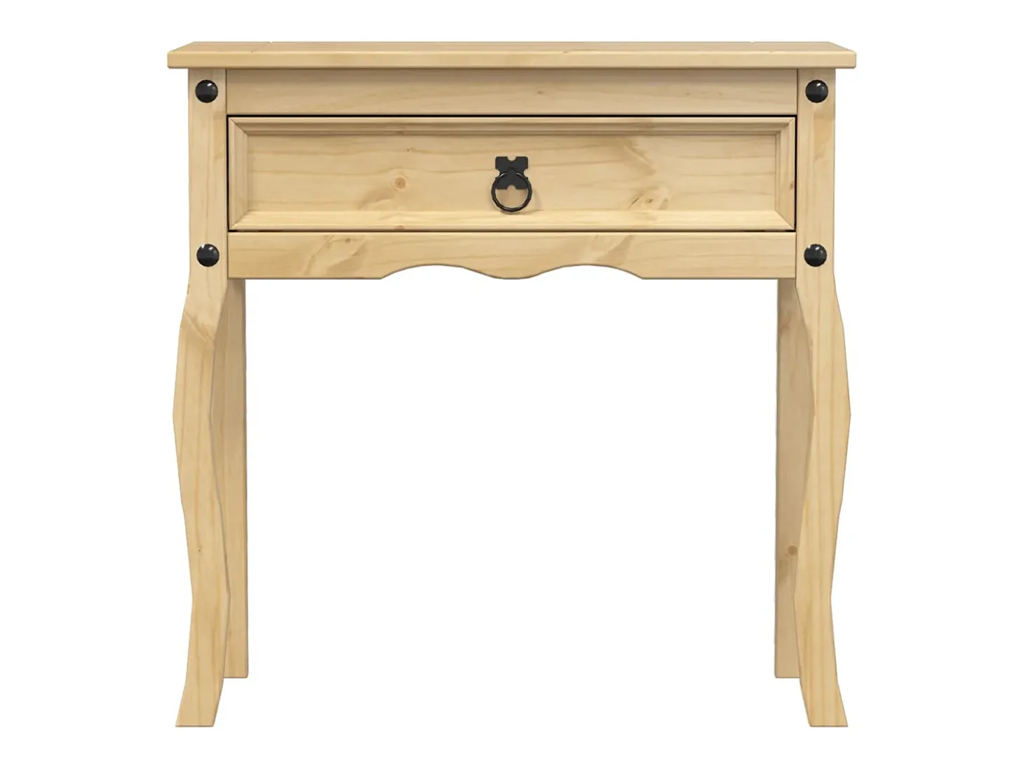 Mesa consola Corona 73x35x73 cm madera maciza de pino