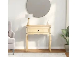 Mesa consola Corona 73x35x73 cm madera maciza de pino