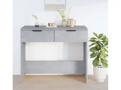 Mesa consola de hormigón gris 90x36x75 cm Madera de ingeniería