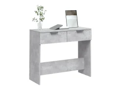 Mesa consola de hormigón gris 90x36x75 cm Madera de ingeniería