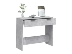 Mesa consola de hormigón gris 90x36x75 cm Madera de ingeniería