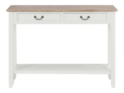 Mesa consola de madera blanco 110x35x80 cm