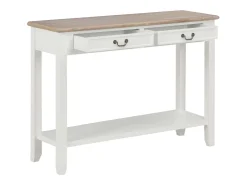 Mesa consola de madera blanco 110x35x80 cm