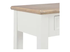 Mesa consola de madera blanco 110x35x80 cm