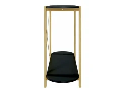 Mesa consola de madera contrachapada negro 110x38x75 cm