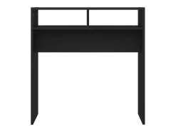 Mesa consola de madera contrachapada negro 78x30x80 cm