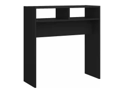 Mesa consola de madera contrachapada negro 78x30x80 cm