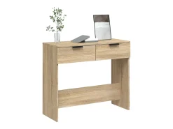 Mesa consola de madera contrachapada roble Sonoma 90x36x75 cm ES436721