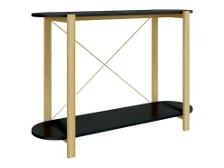 Mesa consola de madera contrachapada negro 110x38x75 cm ES283209