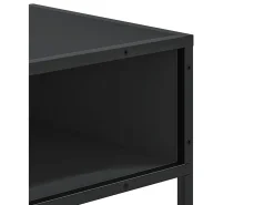 Mesa consola de madera contrachapada negro 90x35x80 cm