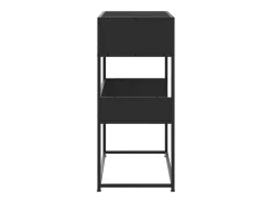 Mesa consola de madera contrachapada negro 90x35x80 cm