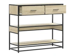 Mesa consola de madera de ingeniería roble Sonoma 90x35x80 cm
