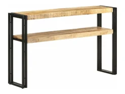 Mesa consola de madera de mango rugosa 120x30x75 cm