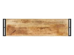 Mesa consola de madera de mango rugosa 120x30x75 cm