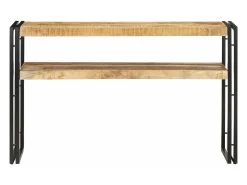 Mesa consola de madera de mango rugosa 120x30x75 cm