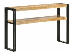 Mesa consola de madera de mango rugosa 120x30x75 cm