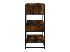 Mesa consola de madera de ingeniería roble ahumado 90x35x80 cm
