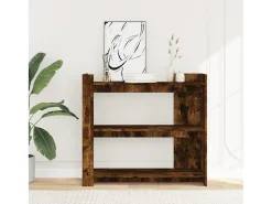 Mesa consola de madera de ingeniería roble ahumado 100x35x90 cm
