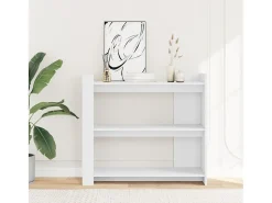Mesa consola de madera de ingeniería blanca 100x35x90 cm ES811077