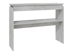 Mesa consola de madera de ingeniería gris hormigón 102x30x80 cm