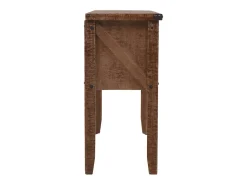 Mesa consola de madera de abeto maciza marrón 131x35,5x75 cm ES662751