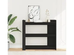 Mesa consola de madera de ingeniería negra 100x35x90 cm ES996730