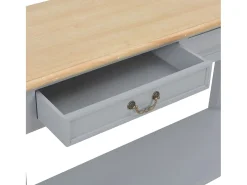 Mesa consola de madera gris 110x35x80 cm