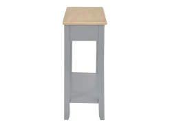 Mesa consola de madera gris 110x35x80 cm