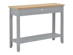 Mesa consola de madera gris 110x35x80 cm