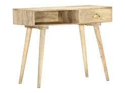 Mesa consola de madera maciza de mango 90x45x75 cm